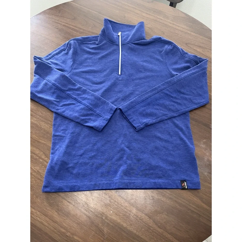 Banana Republic Polartec Blue Mock Neck 1/4 Zip Pullover Men's M Long Sleeve